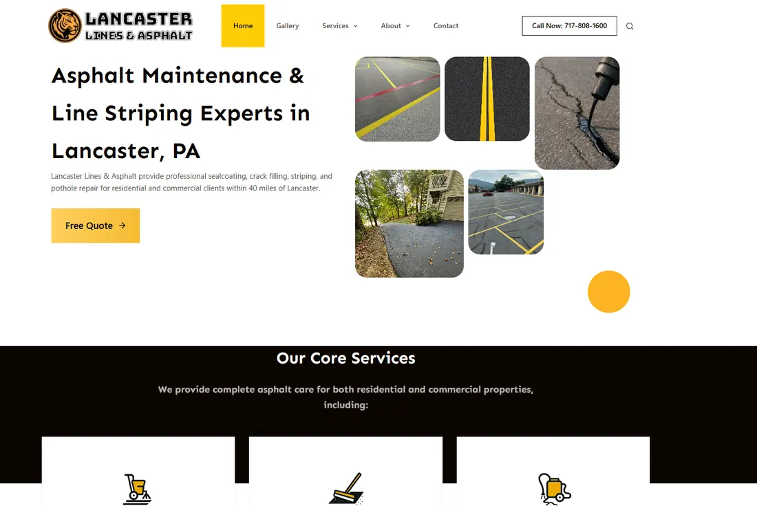 Screenshot of the Lines Asphalt website